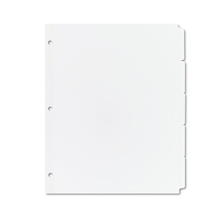 Avery Dennison Write-On Index Dividers, 5 Tab, White, Pk36 11506